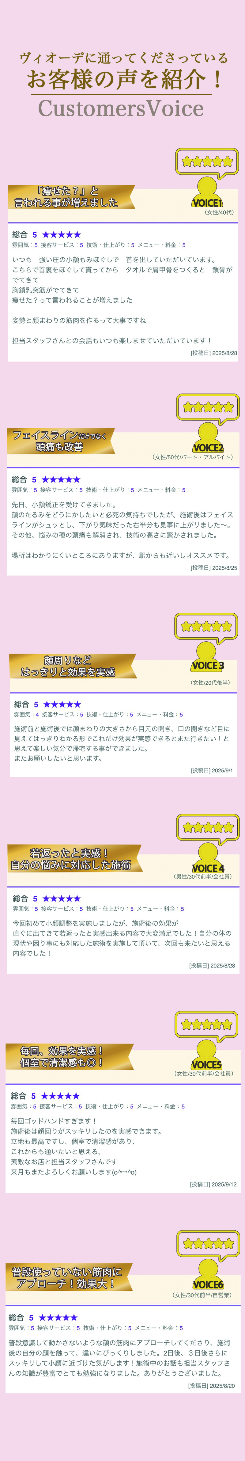 ヴィオーデお客様の喜びの声